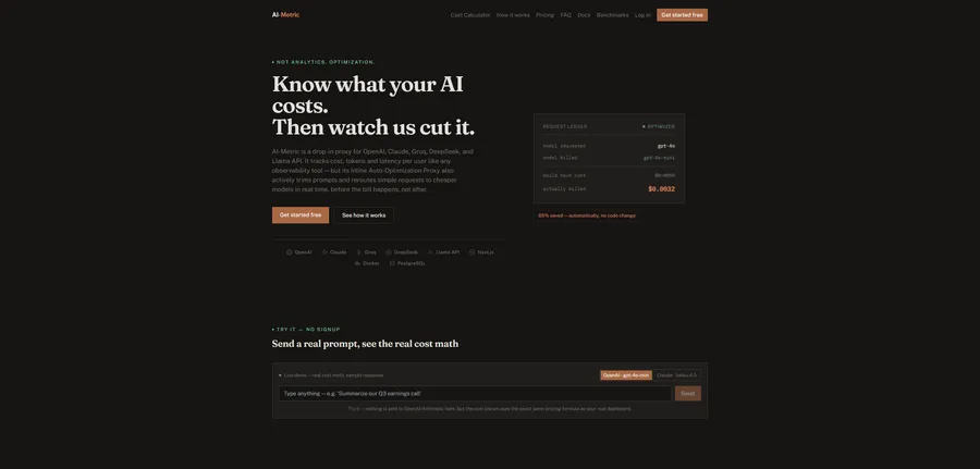 CostTrim — inteligentny proxy kosztów AI