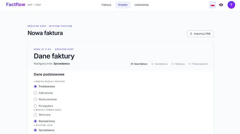 FactFlow — most integracyjny SAP ↔ KSeF